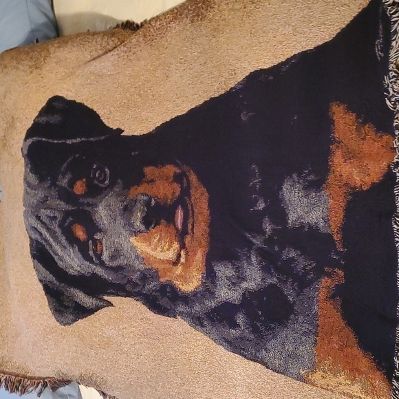 Linda Picken Rottweiler 50"x60" Tapestry Throw Blanket - Picture 2 of 7